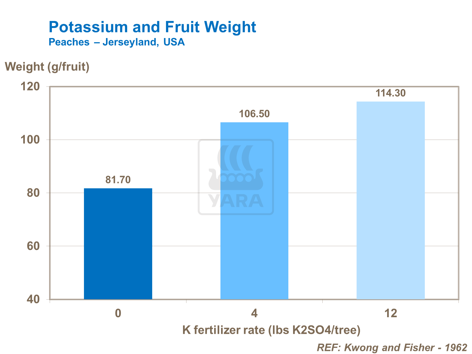 Potassium and fruit weight